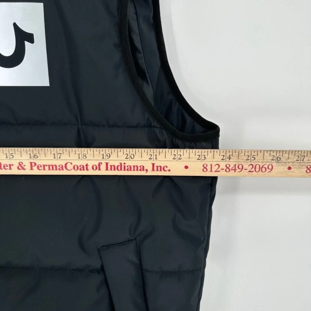 True Religion Mens Puffer Vest Onyx Black Horseshoe Logo 105320 Size‎ L NWT $179